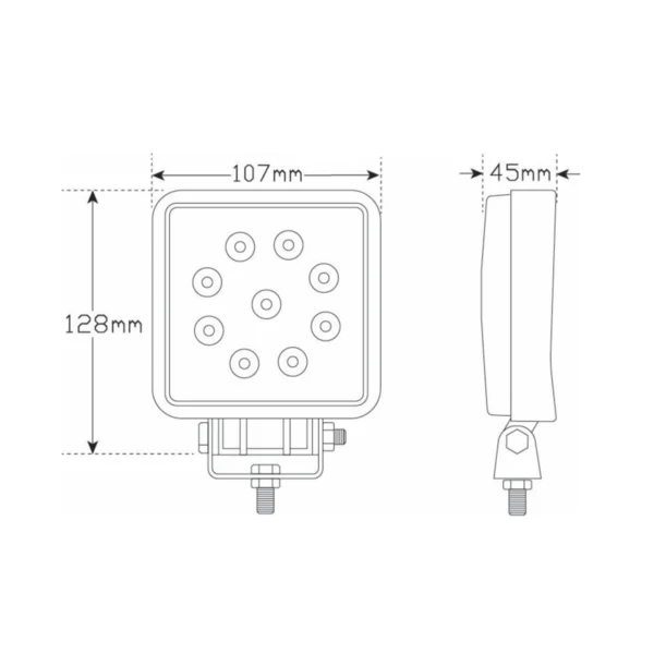 Work light Square 4''x4''/100mm X 100mm - Image 2